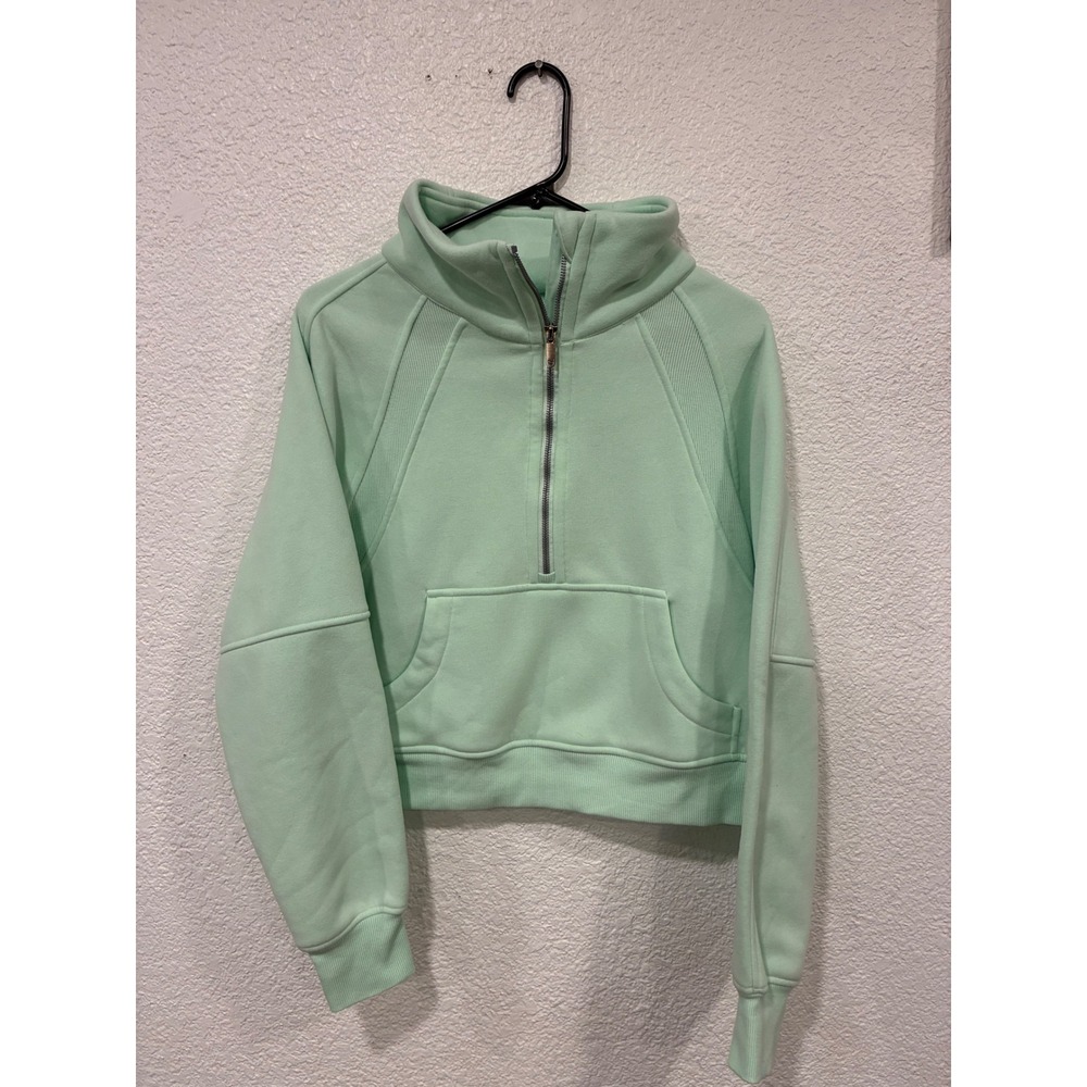 Lululemon Scuba Oversized Funnel Neck Half Zip Size Small Mint